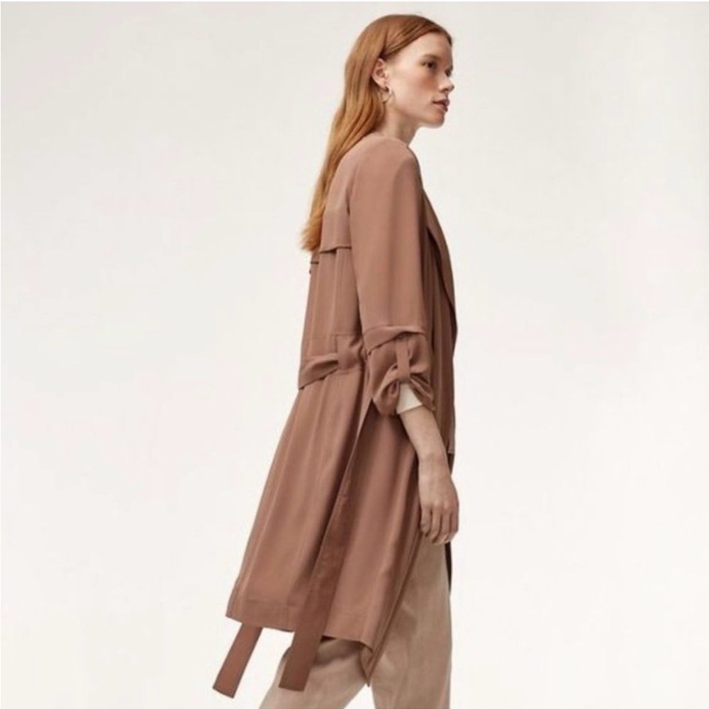 Artizia Babaton Quincey Jacket Lightweight Tan Trench Drape S - Picture 2 of 12